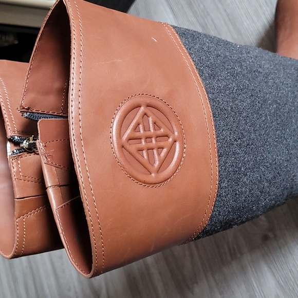 Antonio Melanie brown leather flannel tall boots - Picture 10 of 15